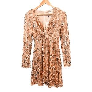 club l london gold sequin dress Lilabelle | ROSE GOLD Plisse Sequin Bandeau Midi Dress